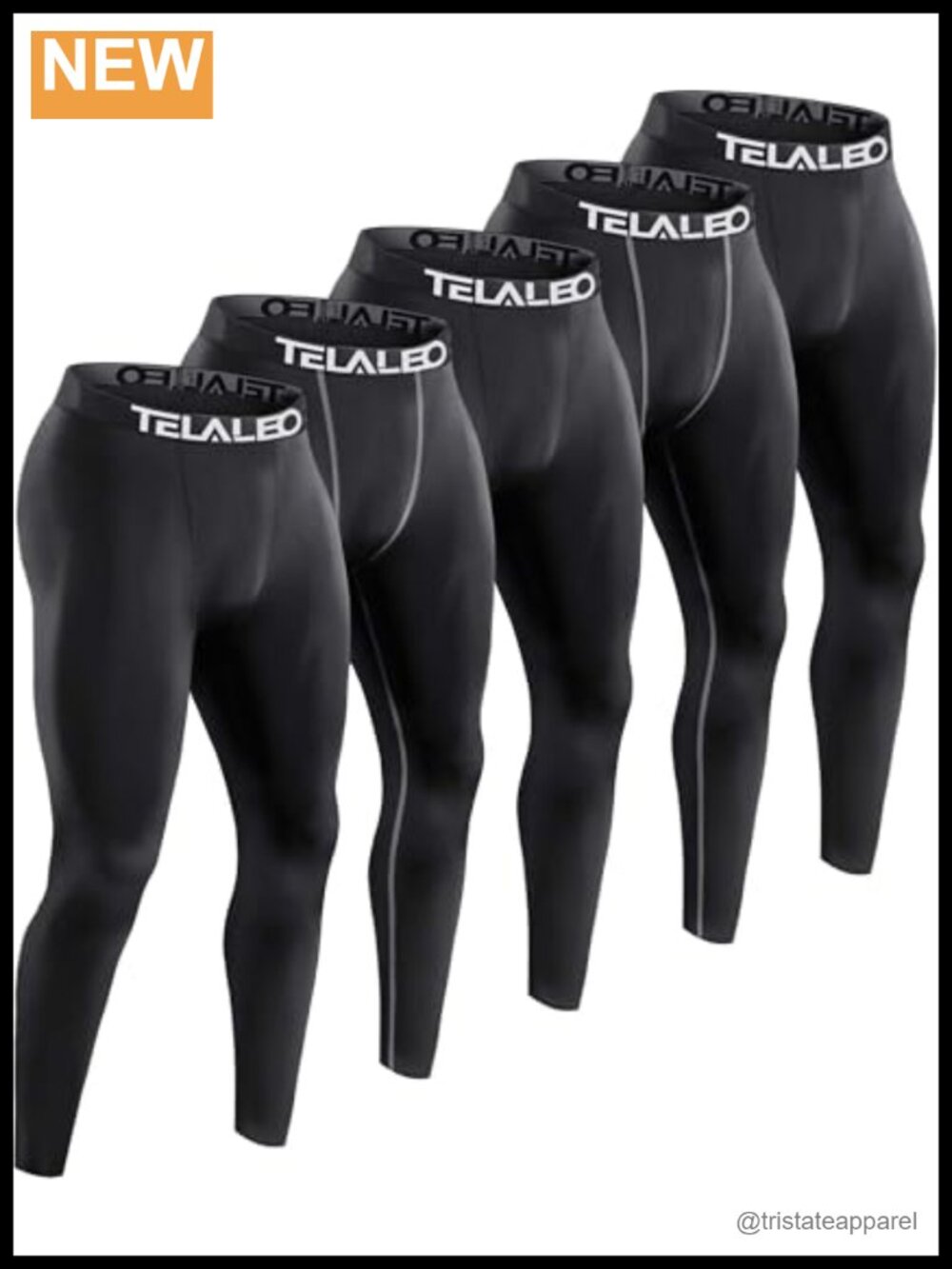 5 Pack Men's Compression Pants for Workout Running Basketball Football